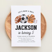 Invitation Anniversaire de enfant sportif moderne