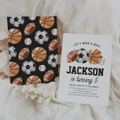 Invitation Anniversaire de enfant sportif moderne