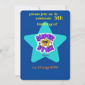 Invitation anniversaire de enfant superstar (Devant)