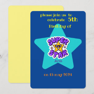 Invitation anniversaire de enfant superstar