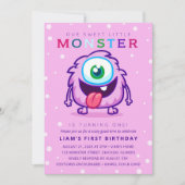 Invitation Anniversaire de enfant Sweet Little Monster (Devant)