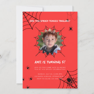 Invitation Anniversaire de enfant - Thème Spidey