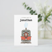 Invitation Anniversaire de enfant - Train (Debout devant)