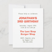 Invitation Anniversaire de enfant - Train (Dos)