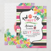 Invitation Anniversaire de enfant Twotti Frutti (Devant / Derrière)