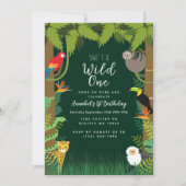 Invitation Anniversaire de enfant Wild One Jungle (Devant)
