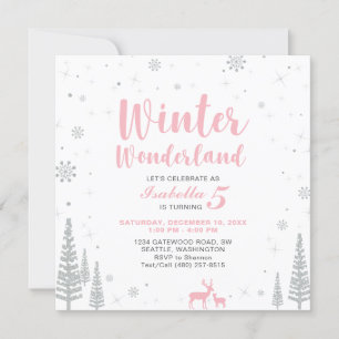 Invitation Anniversaire de enfant Winter Wonderlan