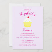 Invitation Anniversaire de fabrication de Cupcake (Devant)