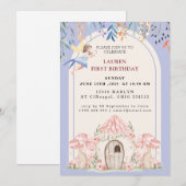 Invitation Anniversaire de Fée Enchantée (Devant / Derrière)