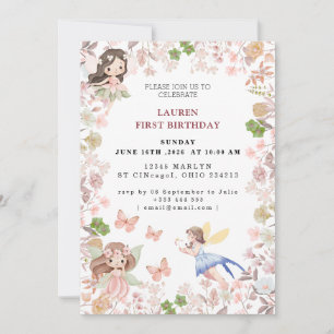 Invitation Anniversaire de fée enchantée