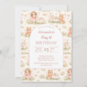 Invitation Anniversaire de fée fantaisiste rose (Devant)