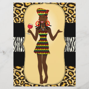 Invitation Anniversaire de femme africaine Shower de mariage 