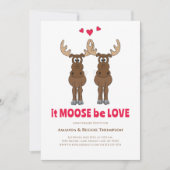 Invitation Anniversaire de fête mignonne Whimsical Moose Phot (Devant)