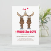Invitation Anniversaire de fête mignonne Whimsical Moose Phot (Debout devant)
