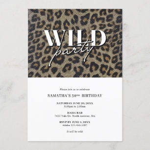Invitation Anniversaire de fête sauvage