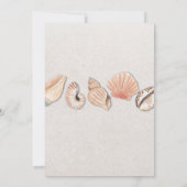 Invitation Anniversaire de fête Shells Ocean Beach Sea Mens F (Dos)