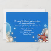 Invitation Anniversaire de fiançailles de mariage de plage (Dos)