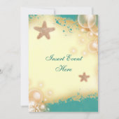 Invitation Anniversaire de fiançailles de mariage de plage (Devant)