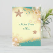 Invitation Anniversaire de fiançailles de mariage de plage (Debout devant)