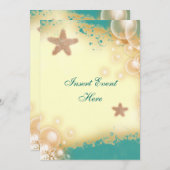 Invitation Anniversaire de fiançailles de mariage de plage (Devant / Derrière)