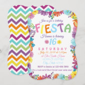 Invitation Anniversaire de Fiesta (Devant / Derrière)
