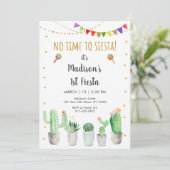Invitation Anniversaire de Fiesta Cactus (Debout devant)
