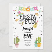 Invitation Anniversaire de fille mexicaine de fiesta et de (Devant)