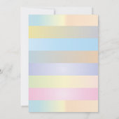 Invitation Anniversaire de filles en pastel d'animaux de (Dos)