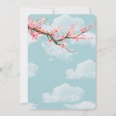 Invitation Anniversaire de fleurs et d'oiseaux de fleurs de (Dos)