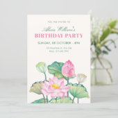 Invitation Anniversaire de floraison florale (Debout devant)