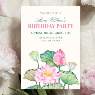 Invitation Anniversaire de floraison florale