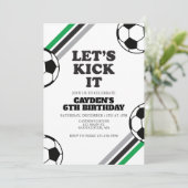 Invitation Anniversaire de foot Let's Kick It (Debout devant)