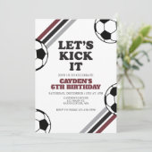 Invitation Anniversaire de foot Let's Kick It (Debout devant)