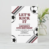 Invitation Anniversaire de foot Let's Kick It (Debout devant)