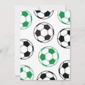 Invitation Anniversaire de foot vert et noir (Dos)