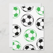 Invitation Anniversaire de foot vert et noir (Dos)