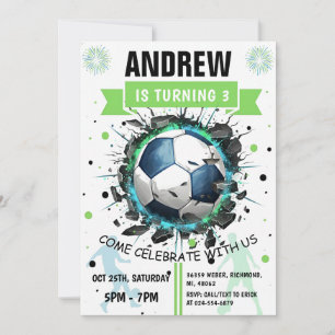 Invitation anniversaire de football à imprimer