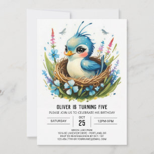 Invitation Anniversaire de Forêt Whimsical moderne