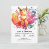 Invitation Anniversaire de Fox Whimsical en ligne (Debout devant)