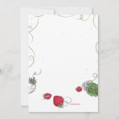 Invitation Anniversaire de fraises (Dos)