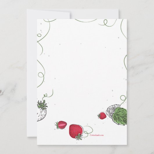 Invitation Anniversaire de fraises (Dos)