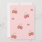 Invitation anniversaire de fraises (Dos)