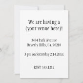 Invitation Anniversaire de Freakin de blaireau de miel joyeux (Dos)