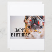 Invitation anniversaire de frenchie (Devant / Derrière)