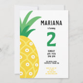 Invitation Anniversaire de Fruits Tutti à l'ananas (Devant)