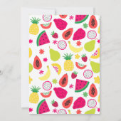 Invitation Anniversaire de Fruits Tutti à l'ananas (Dos)