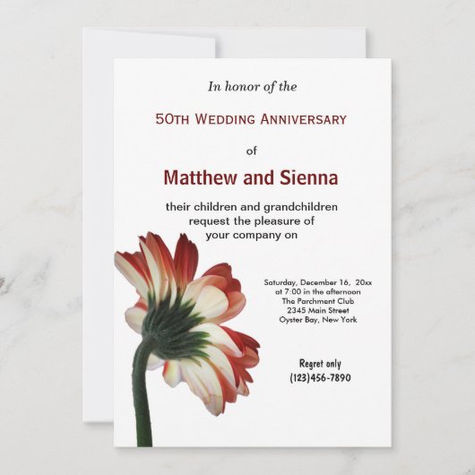 Invitation Anniversaire de Garbera (Devant)