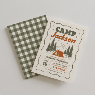 Invitation Anniversaire de garçon camping