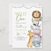 Invitation Anniversaire de garçon Wild One (Devant)