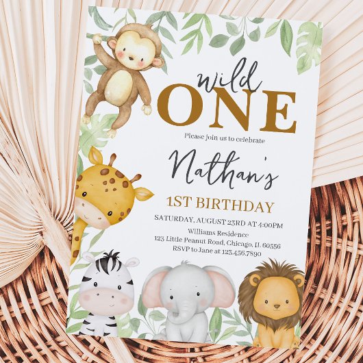 Invitation Anniversaire de garçon Wild One